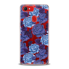 Lex Altern TPU Silicone Oppo Case Drawing Blue Roses