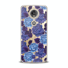 Lex Altern TPU Silicone Motorola Case Drawing Blue Roses