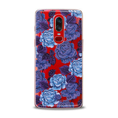 Lex Altern TPU Silicone OnePlus Case Drawing Blue Roses