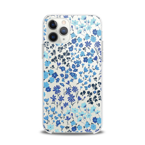 Lex Altern TPU Silicone iPhone Case Cute Blue Flowers