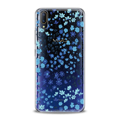 Lex Altern TPU Silicone VIVO Case Cute Blue Flowers