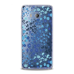 Lex Altern TPU Silicone HTC Case Cute Blue Flowers