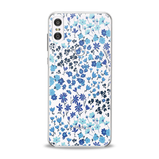 Lex Altern Cute Blue Flowers Motorola Case