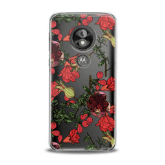 Lex Altern TPU Silicone Motorola Case Red Garnet Blossom