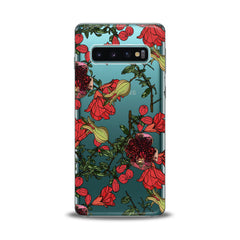 Lex Altern TPU Silicone Samsung Galaxy Case Red Garnet Blossom