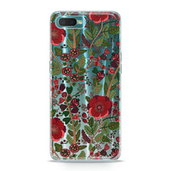 Lex Altern TPU Silicone Oppo Case Drawing Red Blooming