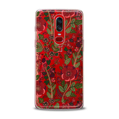 Lex Altern TPU Silicone OnePlus Case Drawing Red Blooming