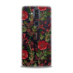 Lex Altern TPU Silicone Nokia Case Drawing Red Blooming