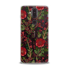 Lex Altern TPU Silicone Nokia Case Drawing Red Blooming