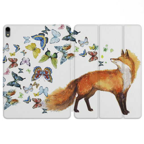 Lex Altern Magnetic iPad Case Fox Butterfly for your Apple tablet.