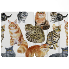 Lex Altern Magnetic iPad Case Cat's Theme for your Apple tablet.