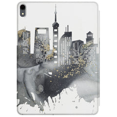 Lex Altern Magnetic iPad Case Grey Skyscrapers