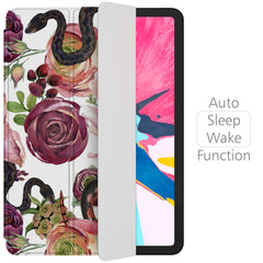 Lex Altern Magnetic iPad Case Peony Snakes