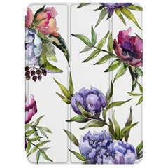 Lex Altern Magnetic iPad Case Purple Peony Bloom