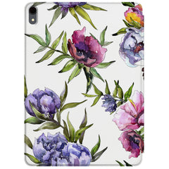 Lex Altern Magnetic iPad Case Purple Peony Bloom