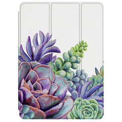 Lex Altern Magnetic iPad Case Purple Succulents