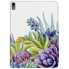 Lex Altern Magnetic iPad Case Purple Succulents