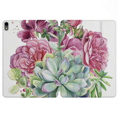 Lex Altern Magnetic iPad Case Succulent Bouquet for your Apple tablet.