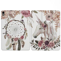 Lex Altern Magnetic iPad Case Boho Unicorn for your Apple tablet.