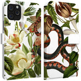 Lex Altern iPhone Wallet Case Snake in Flowers Wallet