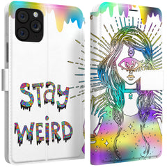 Lex Altern iPhone Wallet Case Stay Weird Wallet