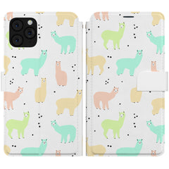 Lex Altern iPhone Wallet Case Colored Llamas Wallet