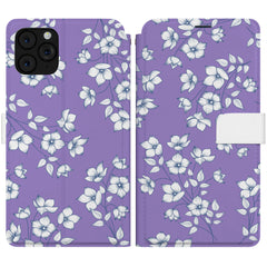 Lex Altern iPhone Wallet Case Purple Ditsy Wallet