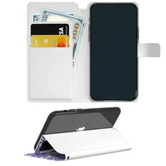 Lex Altern iPhone Wallet Case Purple Ditsy Wallet