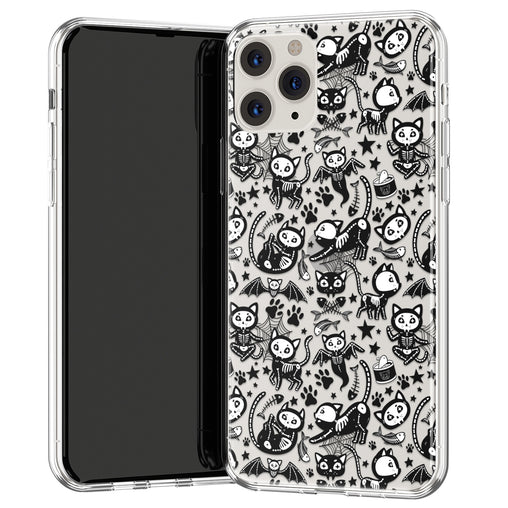 Phone Case with New Illustration Cat Skeleton Yoga