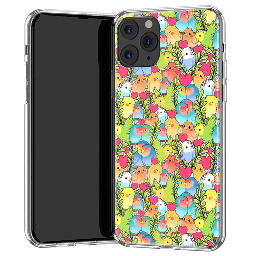 Phone Case with New Illustration Chubby Parrots 1