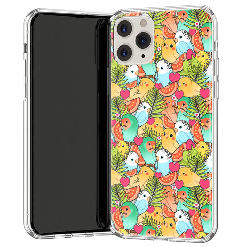 Phone Case with New Illustration Chubby Parrots 2