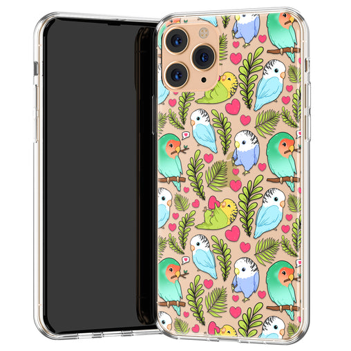 Phone Case with New Illustration Chubby Parrots 3