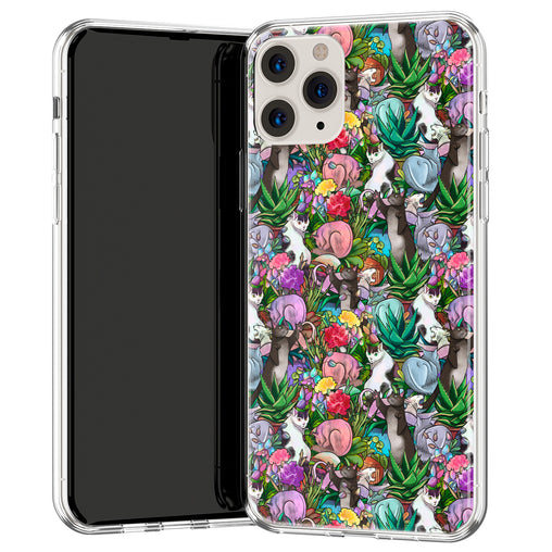 Phone Case with New Illustration Cats and Plants 2