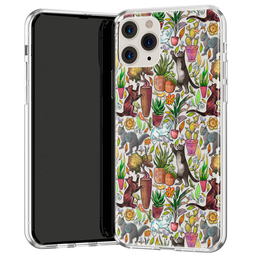 Phone Case with New Illustration Cats and Plants 5