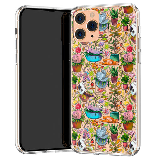 Phone Case with New Illustration Cats and Plants 6