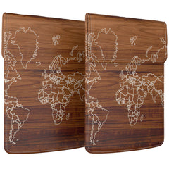 Lex Altern Laptop Sleeve Wooden Map